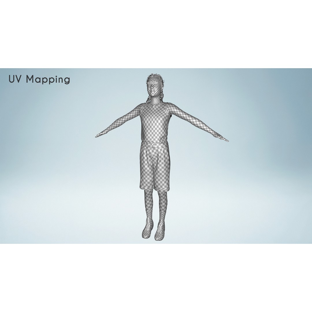 Realistic Basketball Player 3D Model – Rigged Low-Poly Character, FBX - View 25