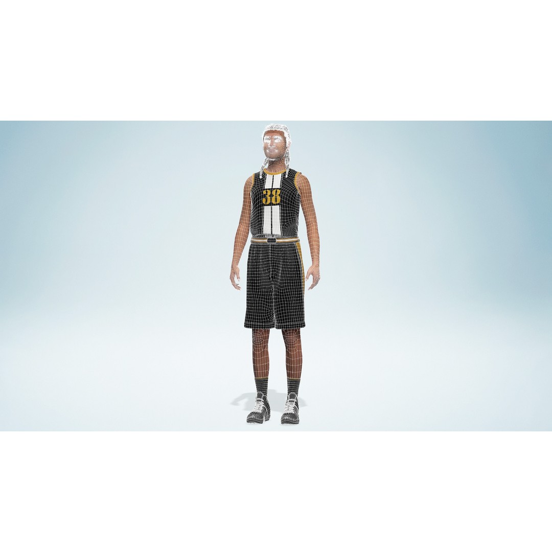 Realistic Basketball Player 3D Model – Rigged Low-Poly Character, FBX - View 26