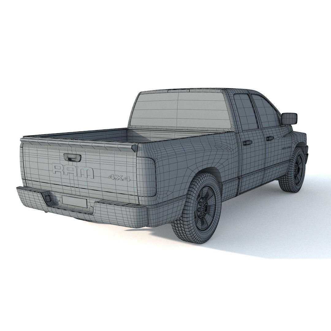 Dodge Ram 1500 3D Model – High Poly Vehicle with Vray Materials