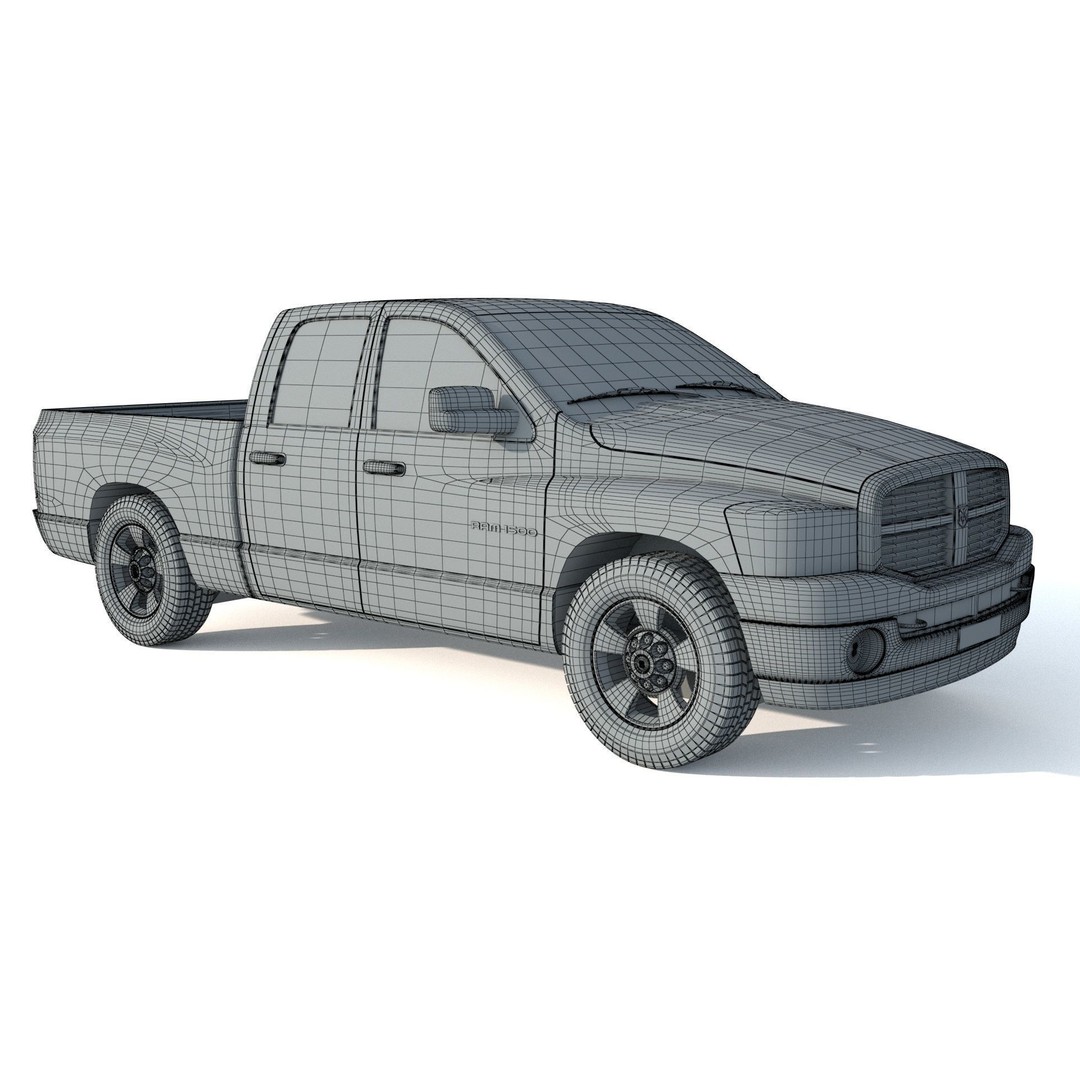Dodge Ram 1500 3D Model – High Poly Vehicle with Vray Materials - View 10