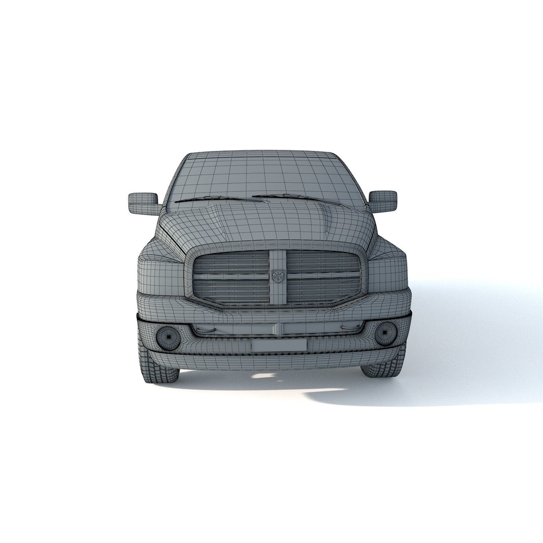 Dodge Ram 1500 3D Model – High Poly Vehicle with Vray Materials - View 11