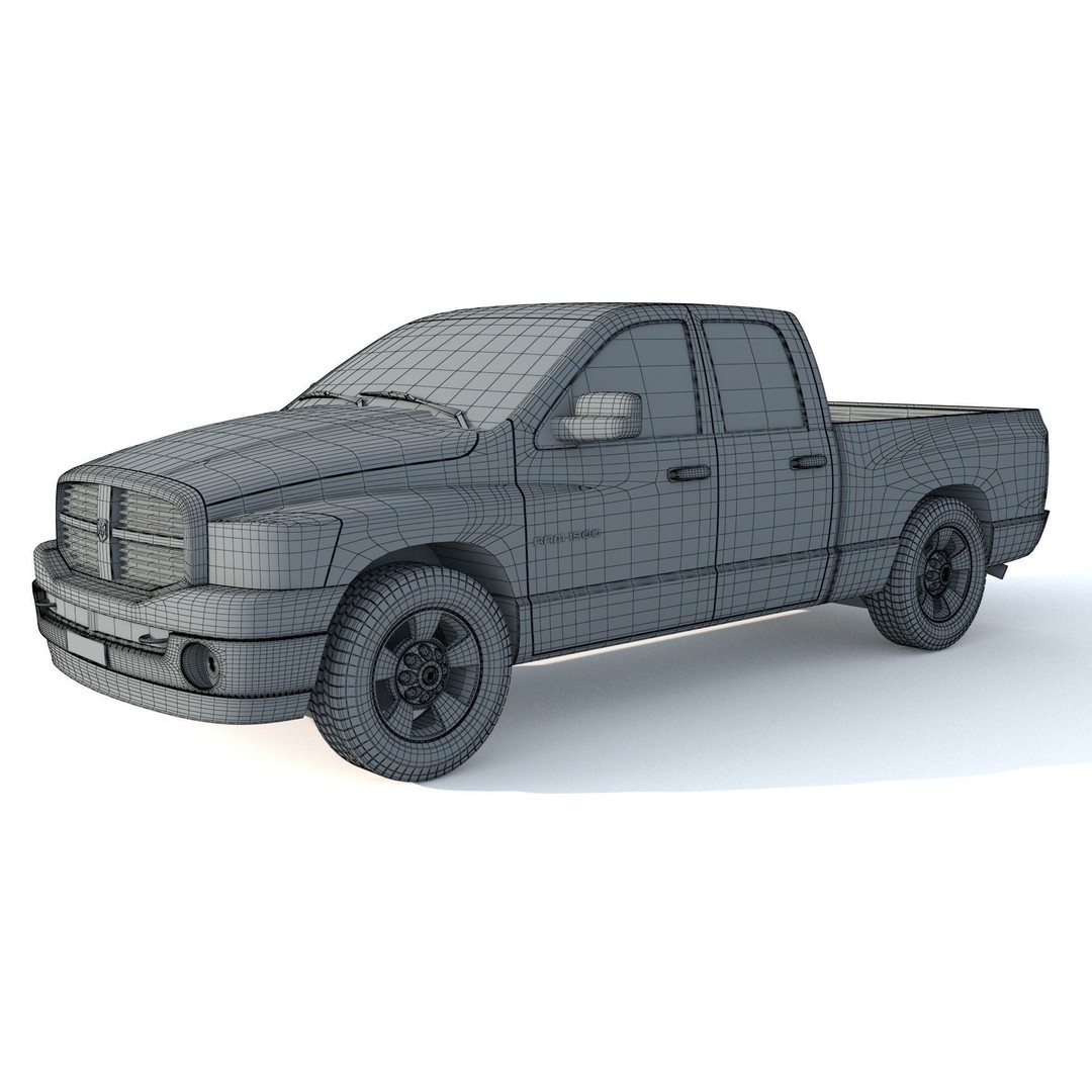 Dodge Ram 1500 3D Model – High Poly Vehicle with Vray Materials - View 12