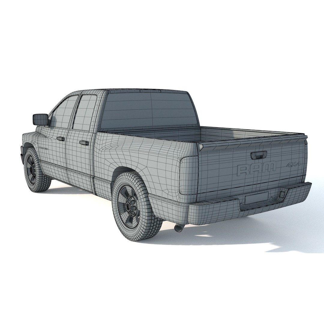 Dodge Ram 1500 3D Model – High Poly Vehicle with Vray Materials - View 13