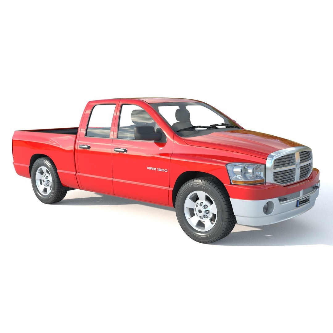 Dodge Ram 1500 3D Model – High Poly Vehicle with Vray Materials - View 3