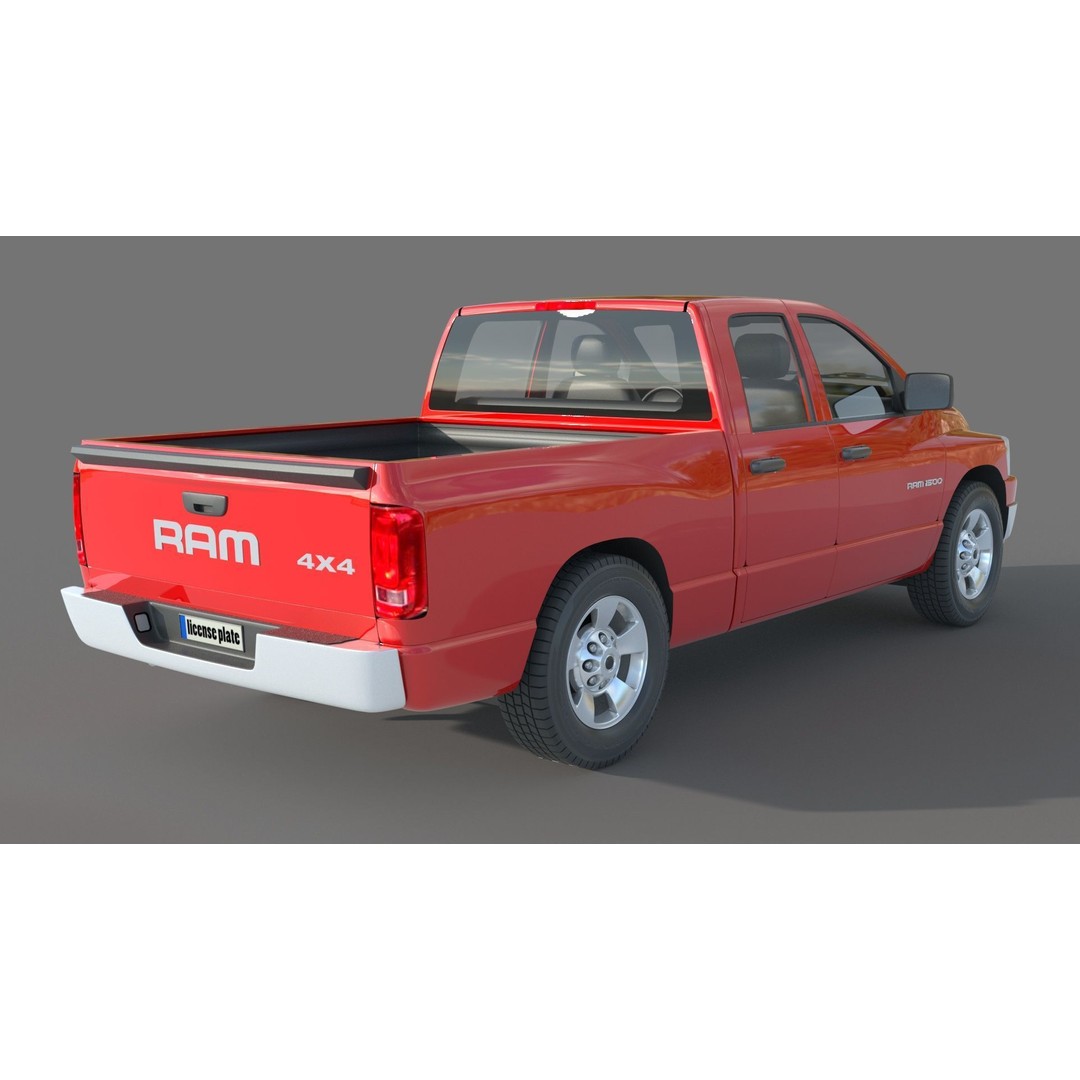 Dodge Ram 1500 3D Model – High Poly Vehicle with Vray Materials - View 8