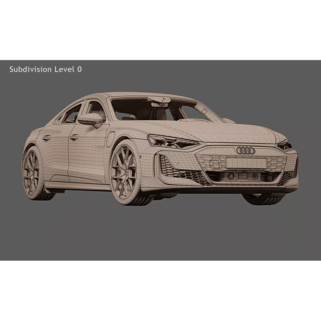 2025 Audi RS e-tron GT 3D Model – Photorealistic High Poly Car Asset, FBX, OBJ - View 31