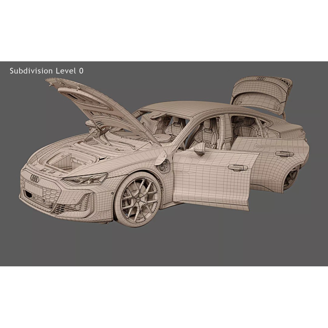 2025 Audi RS e-tron GT 3D Model – Photorealistic High Poly Car Asset, FBX, OBJ - View 33