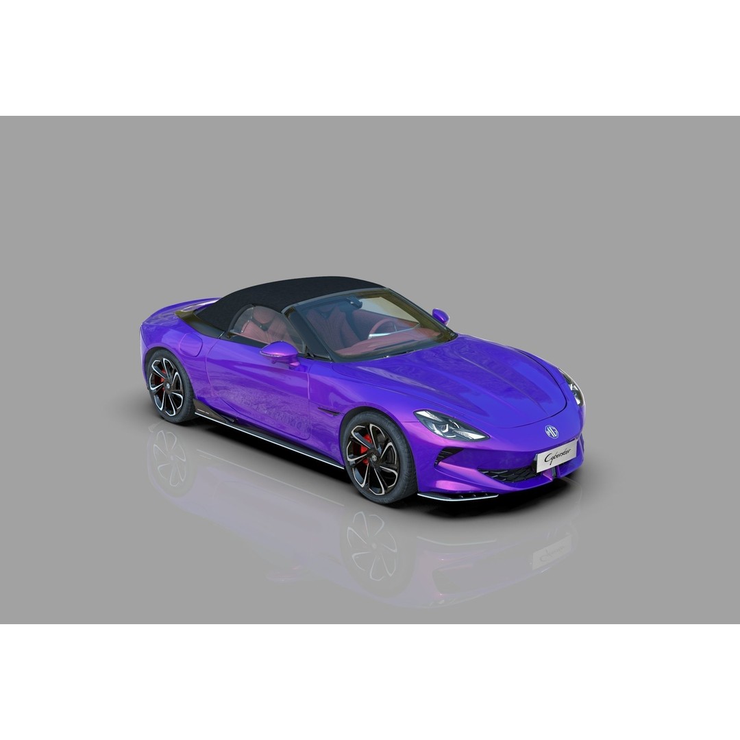 MG Cyberster 3D Model – High Poly Sport Car Interior, FBX, OBJ, Blender - View 11