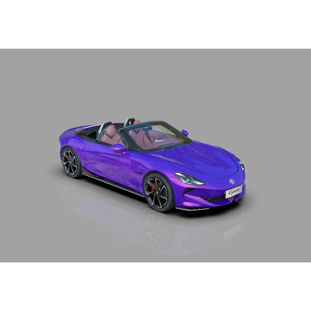 MG Cyberster 3D Model – High Poly Sport Car Interior, FBX, OBJ, Blender - View 12