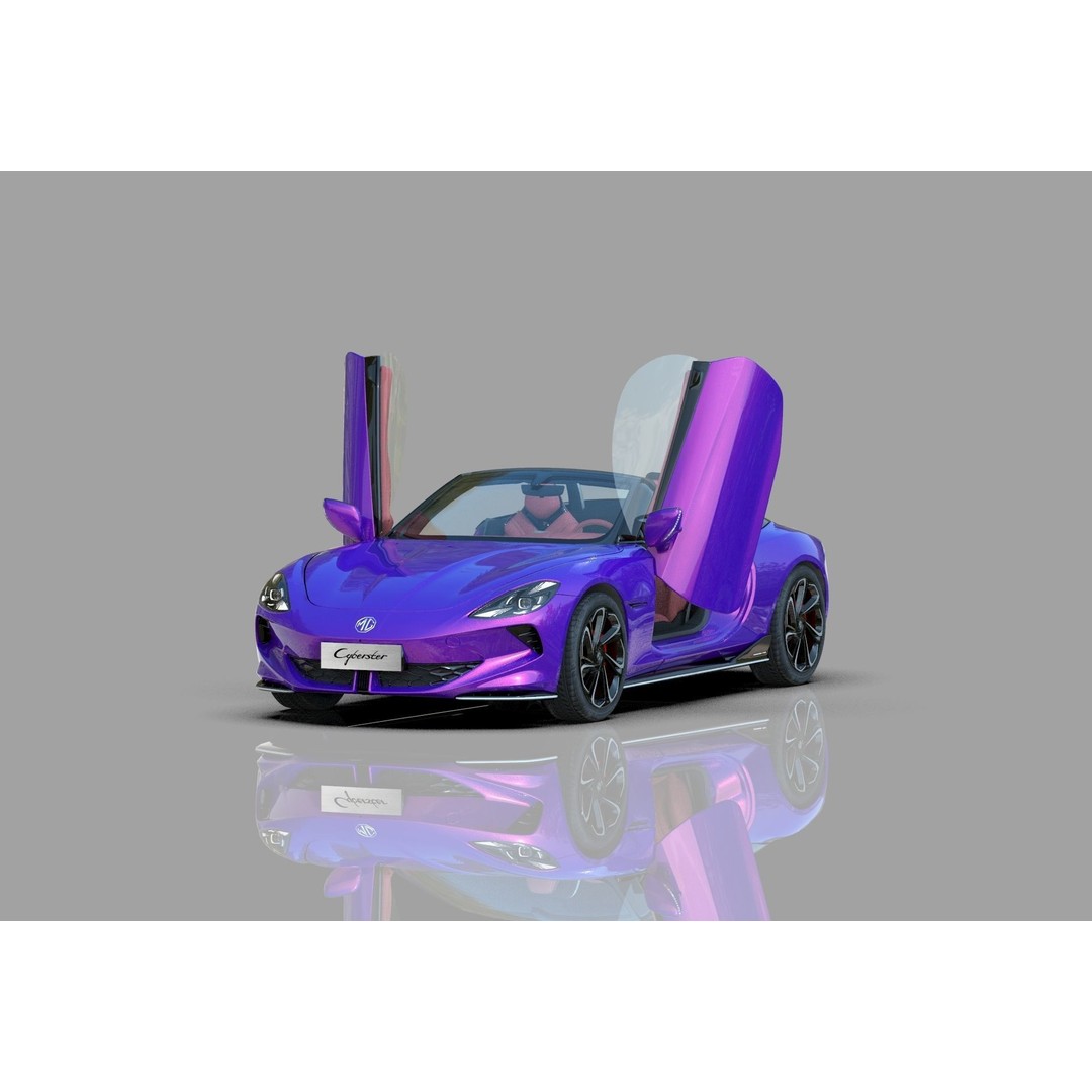 MG Cyberster 3D Model – High Poly Sport Car Interior, FBX, OBJ, Blender - View 18