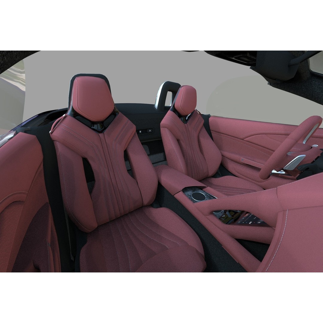 MG Cyberster 3D Model – High Poly Sport Car Interior, FBX, OBJ, Blender - View 23