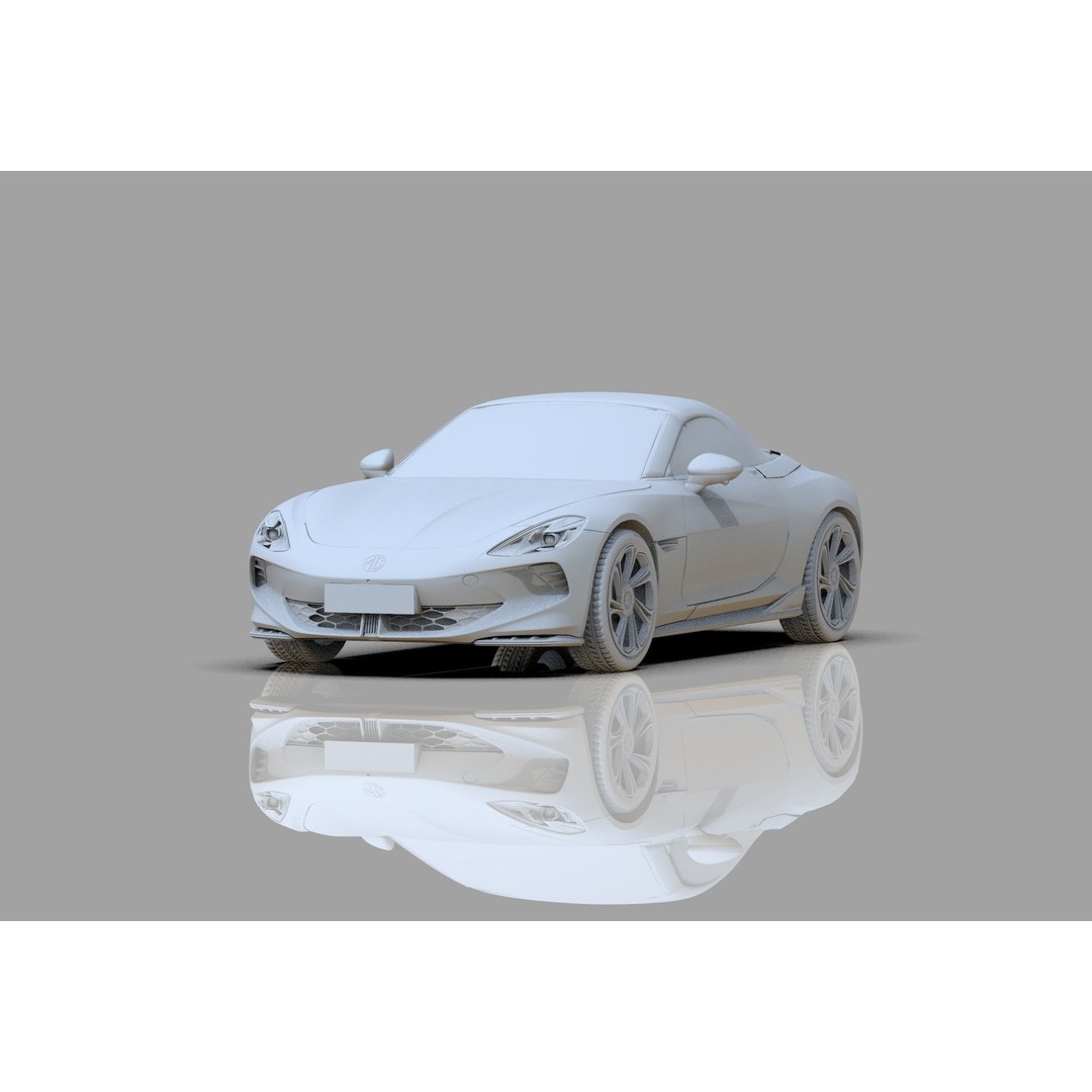 MG Cyberster 3D Model – High Poly Sport Car Interior, FBX, OBJ, Blender - View 25