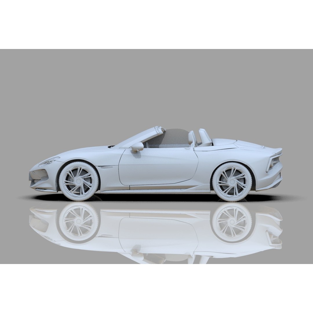 MG Cyberster 3D Model – High Poly Sport Car Interior, FBX, OBJ, Blender - View 28