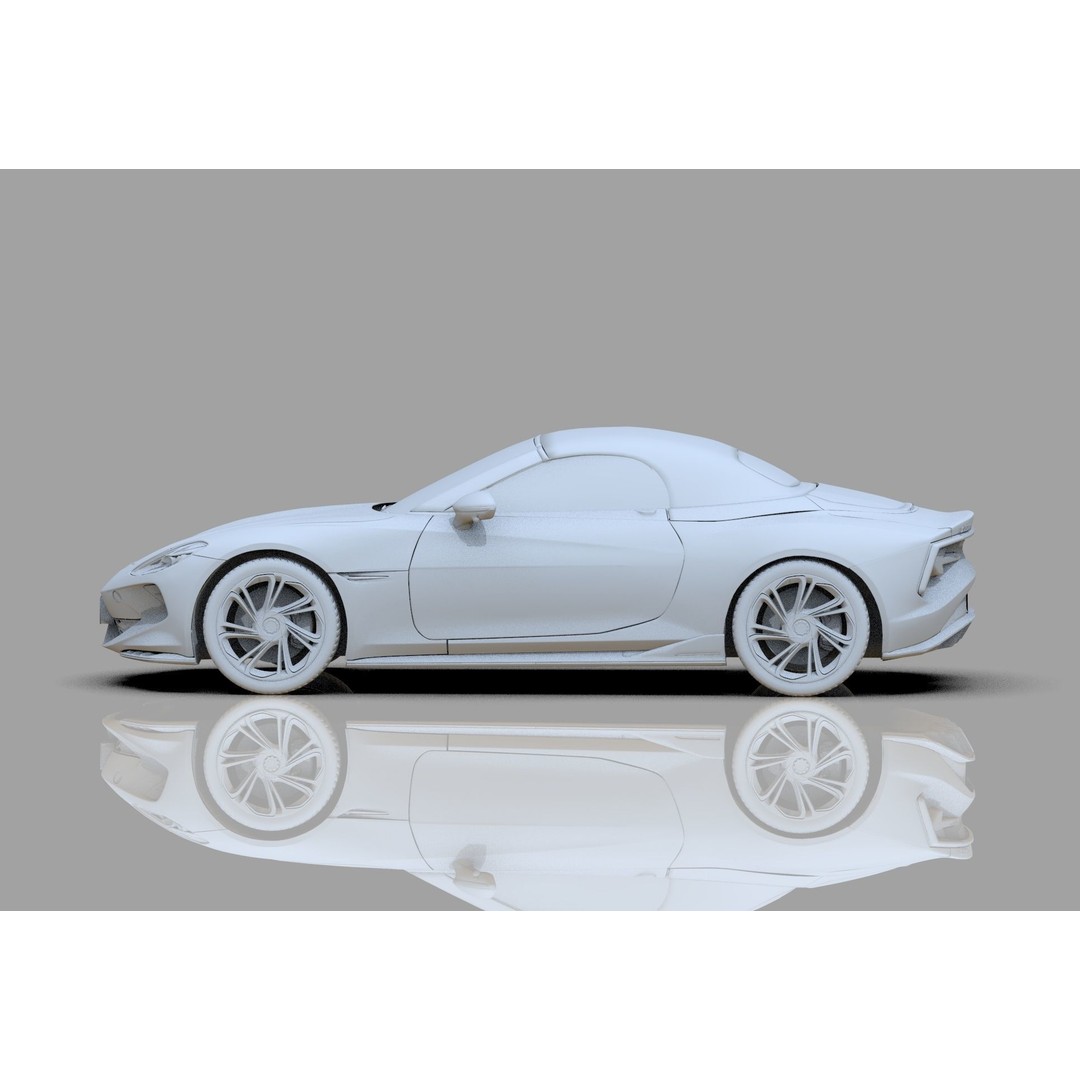 MG Cyberster 3D Model – High Poly Sport Car Interior, FBX, OBJ, Blender - View 29