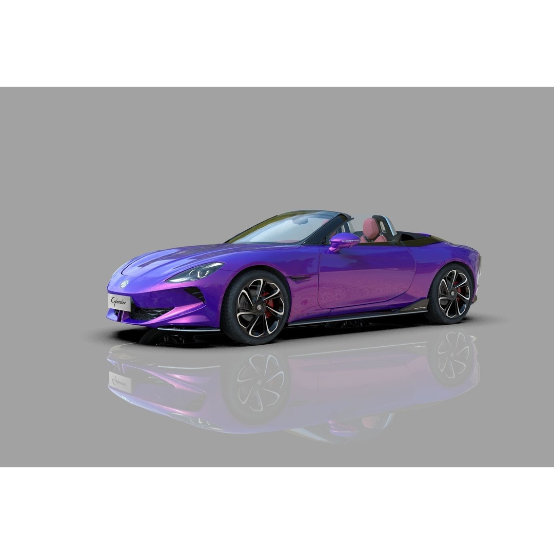 MG Cyberster 3D Model – High Poly Sport Car Interior, FBX, OBJ, Blender - View 3