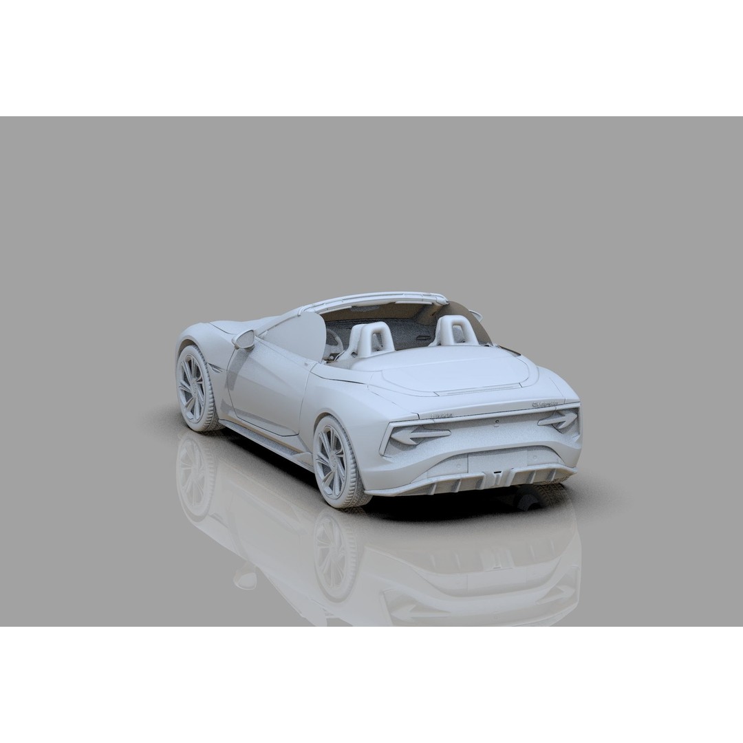 MG Cyberster 3D Model – High Poly Sport Car Interior, FBX, OBJ, Blender - View 30
