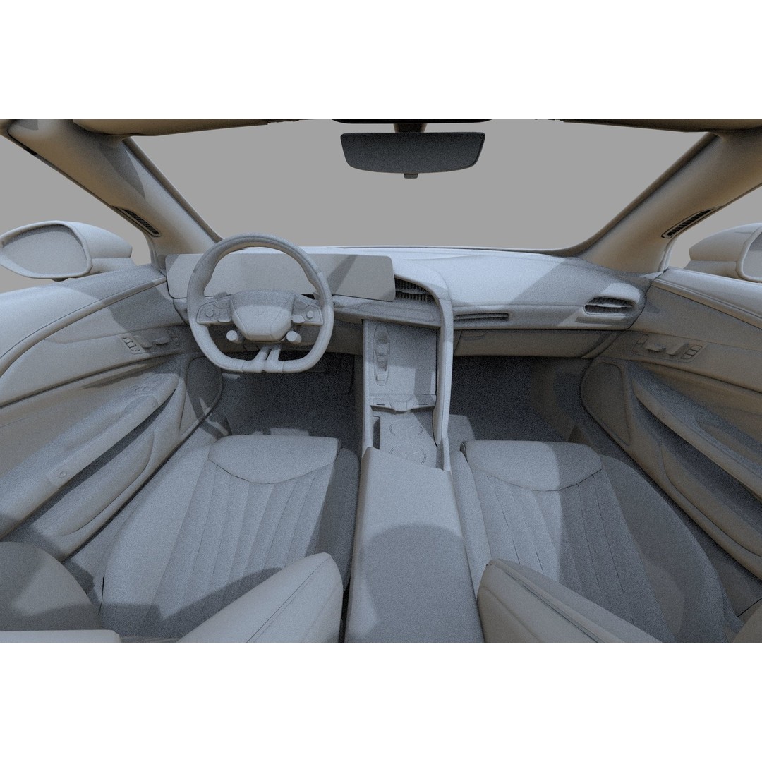 MG Cyberster 3D Model – High Poly Sport Car Interior, FBX, OBJ, Blender - View 36