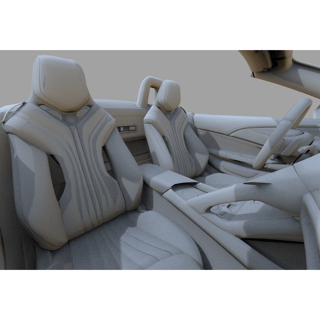 MG Cyberster 3D Model – High Poly Sport Car Interior, FBX, OBJ, Blender - View 37