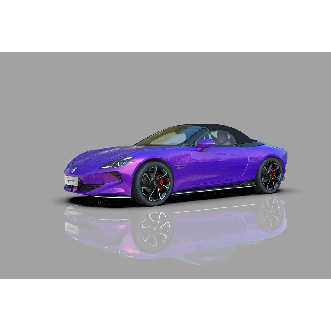 MG Cyberster 3D Model – High Poly Sport Car Interior, FBX, OBJ, Blender - View 4