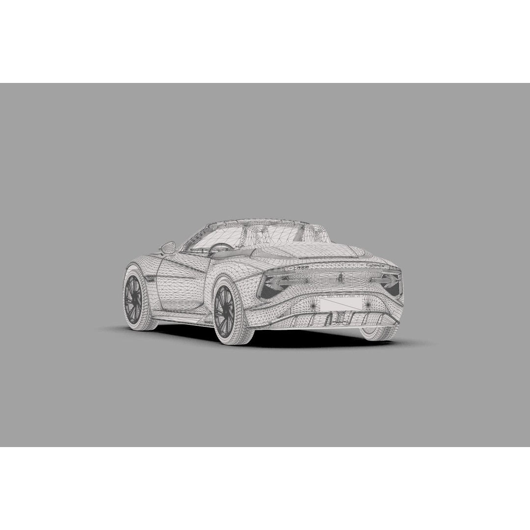 MG Cyberster 3D Model – High Poly Sport Car Interior, FBX, OBJ, Blender - View 40