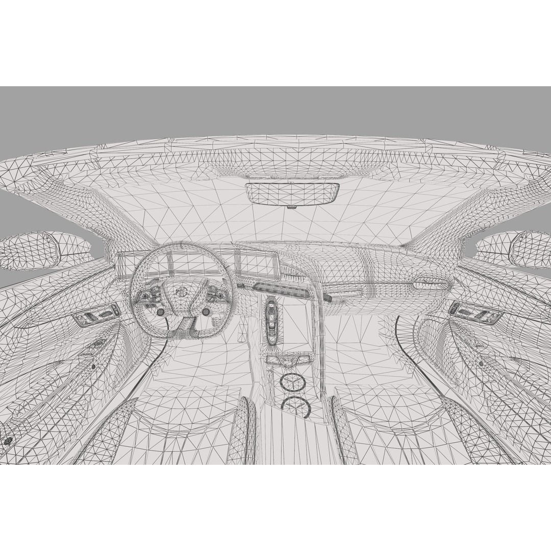 MG Cyberster 3D Model – High Poly Sport Car Interior, FBX, OBJ, Blender - View 46