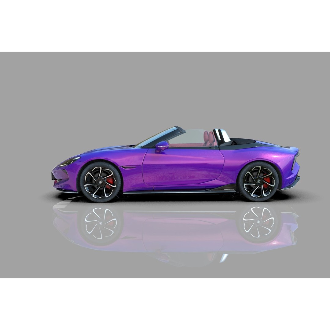 MG Cyberster 3D Model – High Poly Sport Car Interior, FBX, OBJ, Blender - View 5