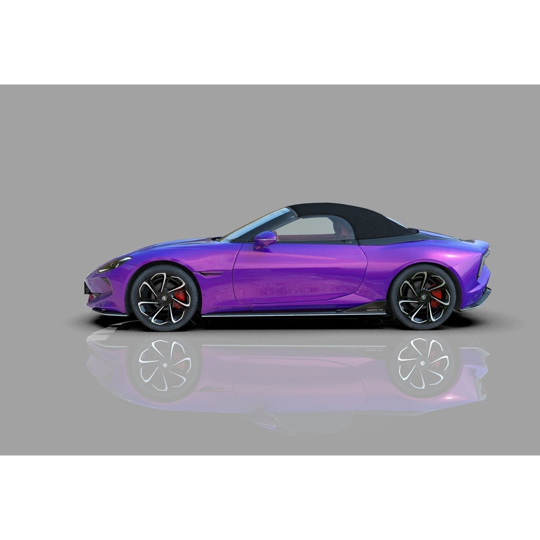 MG Cyberster 3D Model – High Poly Sport Car Interior, FBX, OBJ, Blender - View 6