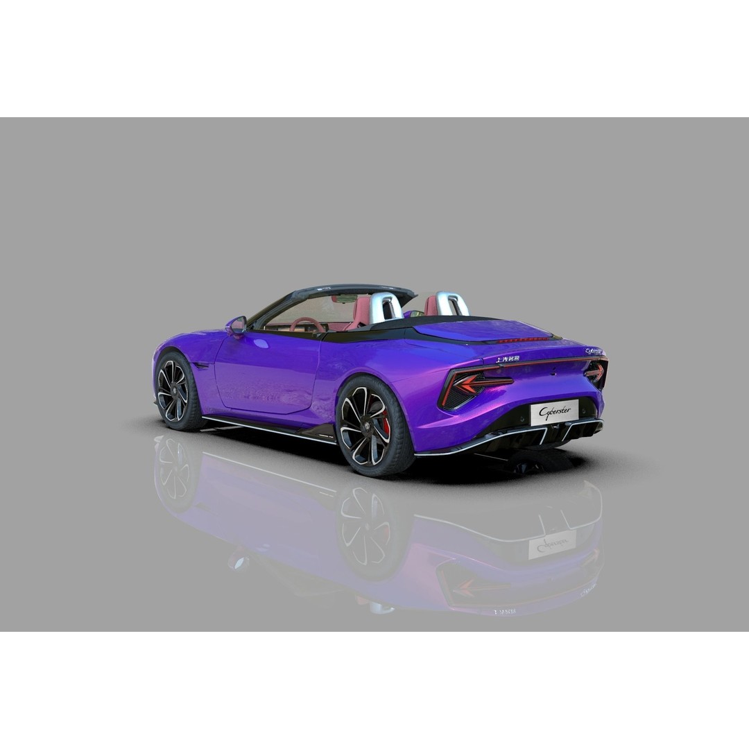 MG Cyberster 3D Model – High Poly Sport Car Interior, FBX, OBJ, Blender - View 7