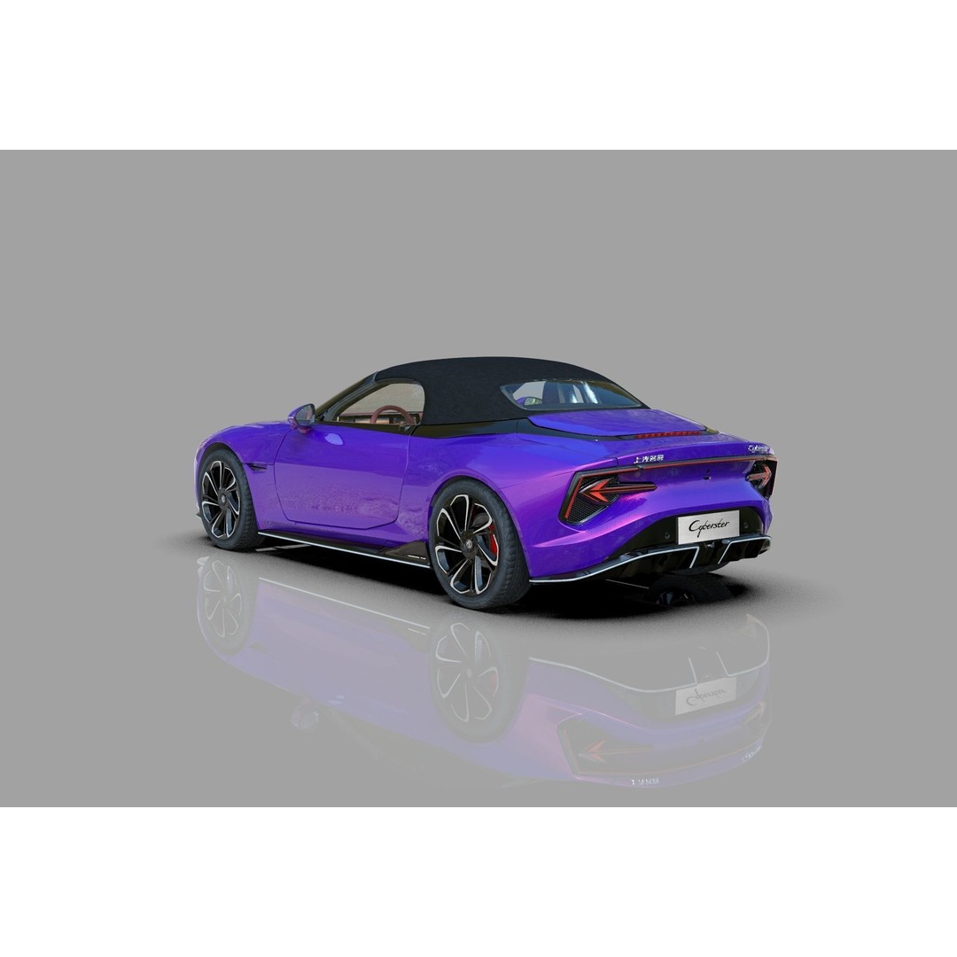 MG Cyberster 3D Model – High Poly Sport Car Interior, FBX, OBJ, Blender - View 8
