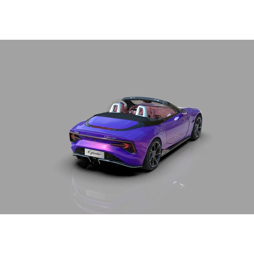 MG Cyberster 3D Model – High Poly Sport Car Interior, FBX, OBJ, Blender - View 9