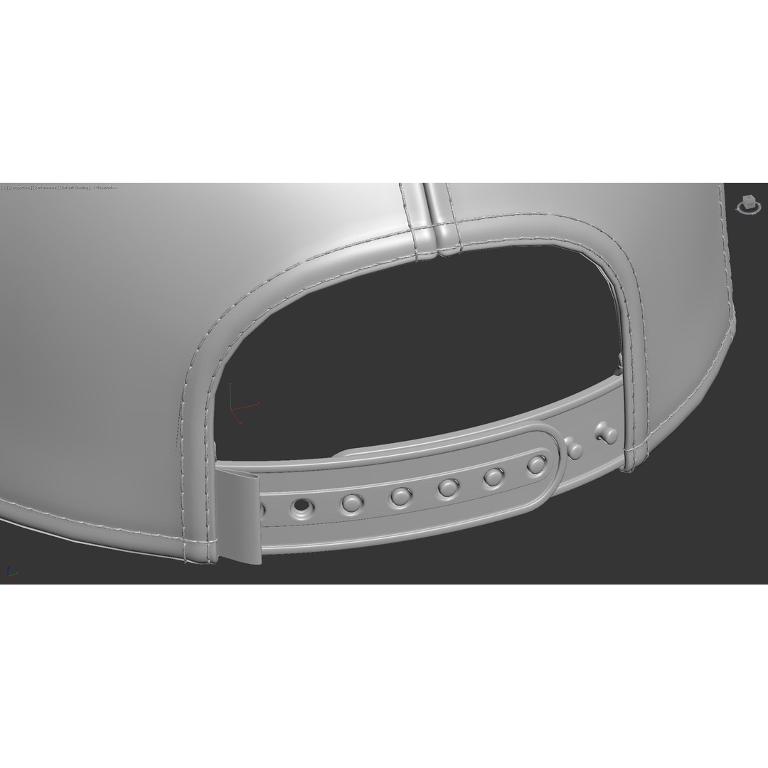 Baseball Cap 3D Model – Realistic Snapback Design, FBX, OBJ - View 14