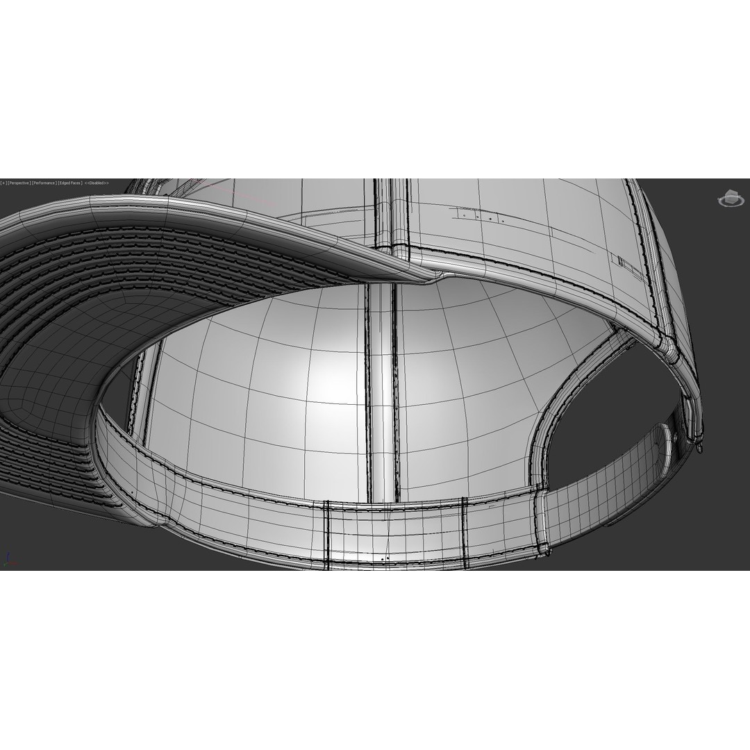 Baseball Cap 3D Model – Realistic Snapback Design, FBX, OBJ - View 15