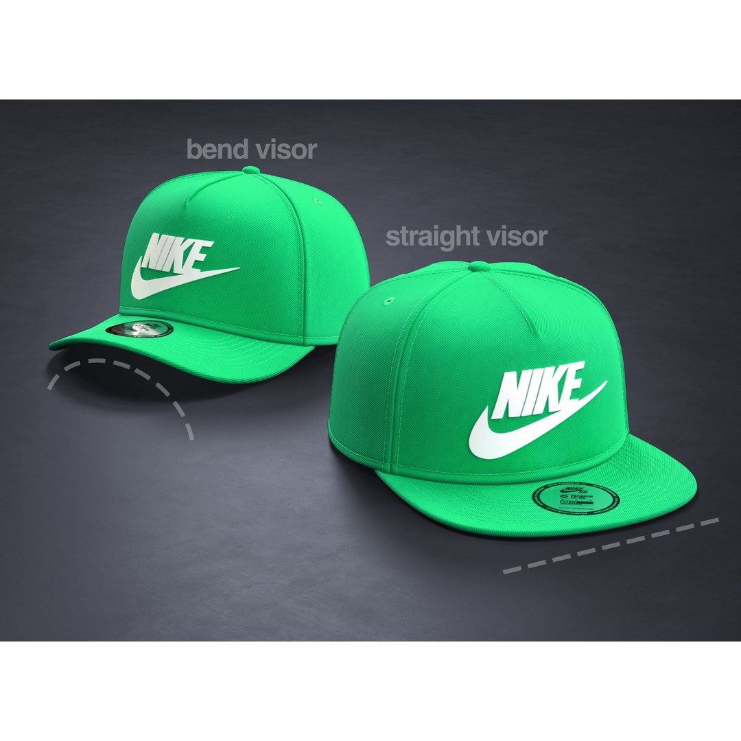 Baseball Cap 3D Model – Realistic Snapback Design, FBX, OBJ - View 6