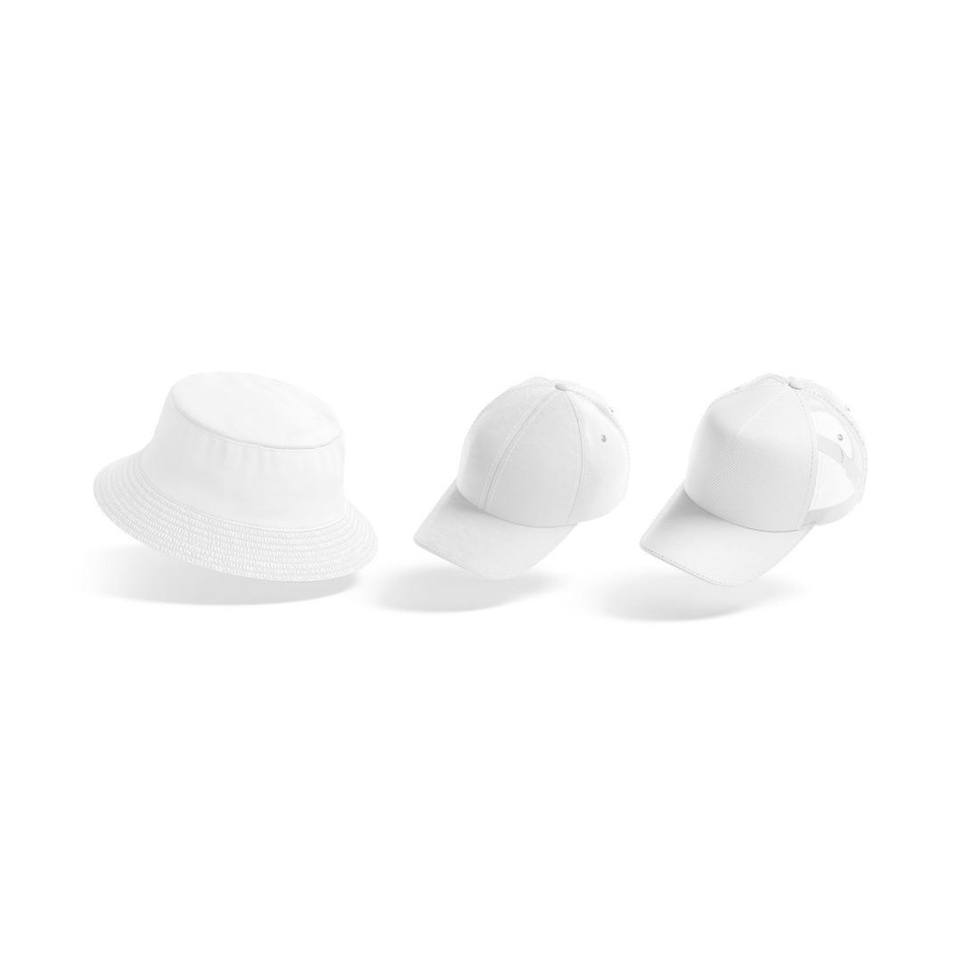 Baseball Cap 3D Model – Trucker Bucket Hat, PBR Textures, FBX - View 5