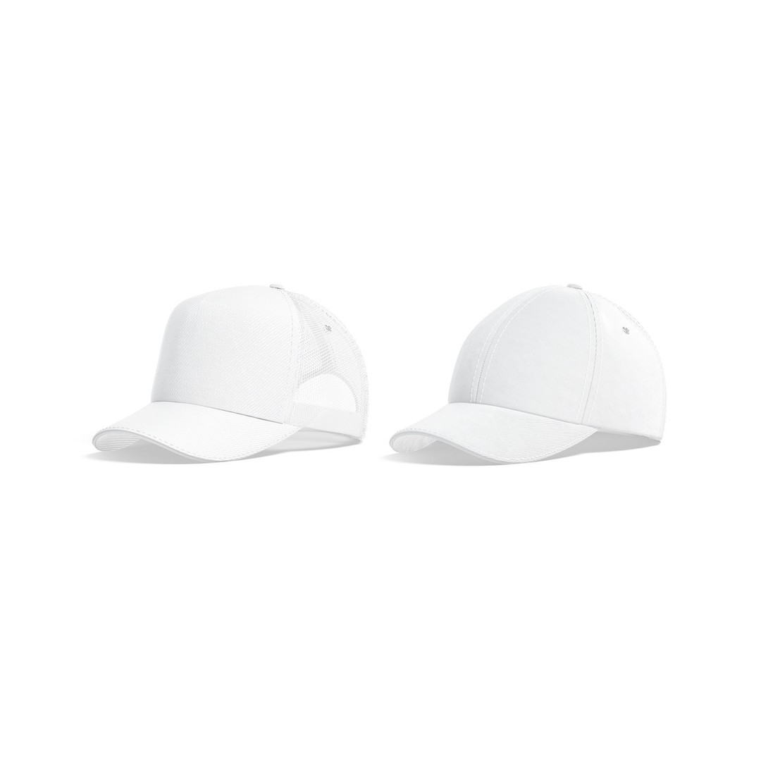 Baseball Cap 3D Model – Trucker Bucket Hat, PBR Textures, FBX - View 6
