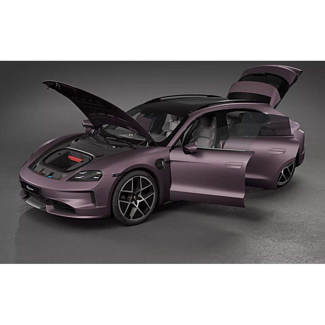 2025 Porsche Taycan Sport Turismo 3D Model – High Poly Game Asset, PBR Textures - View 4