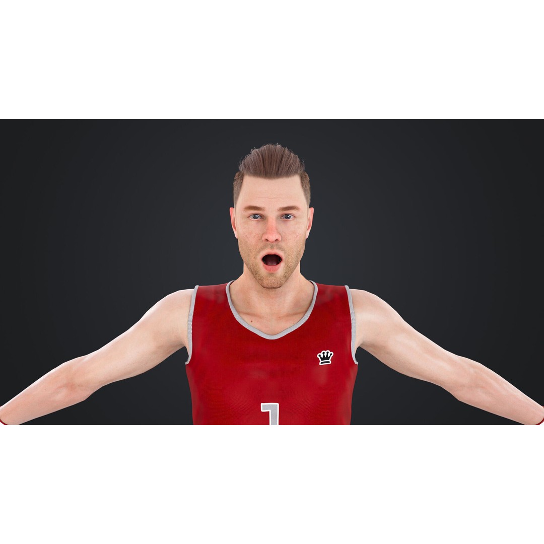Basketball Players 3D Model – Rigged Character with PBR Textures, FBX - View 20