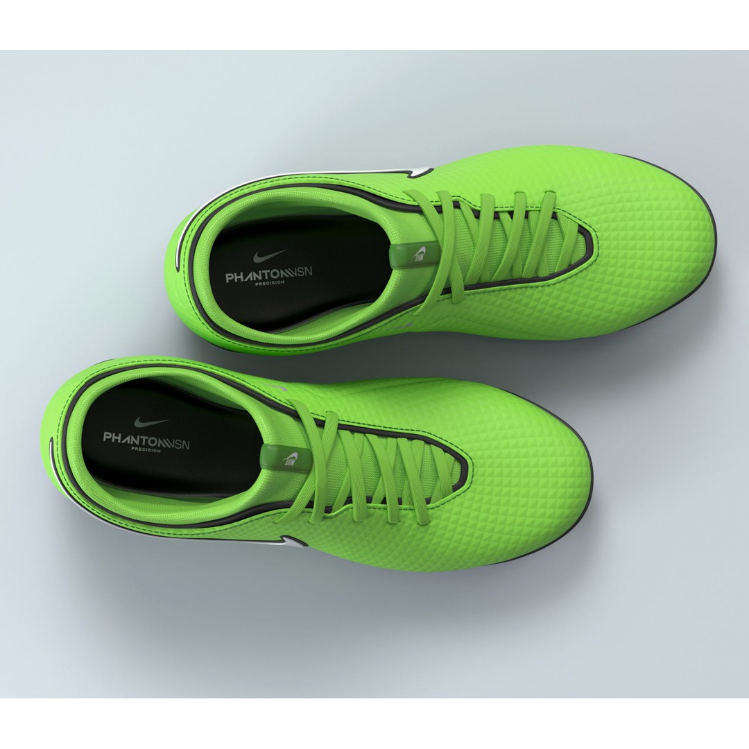 Green Football Boots 3D Model – Photorealistic Footwear, FBX, OBJ - View 4