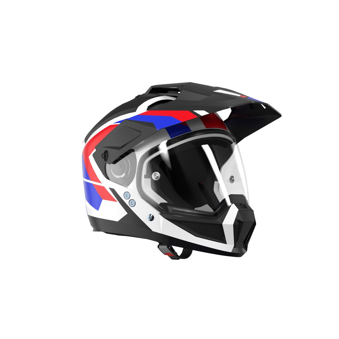 Modular Motorcycle Helmet 3D Model – Low Poly Game Asset, FBX - View 15