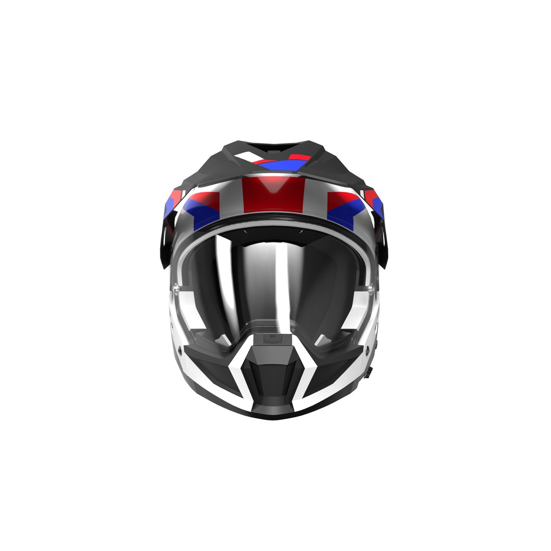 Modular Motorcycle Helmet 3D Model – Low Poly Game Asset, FBX - View 16