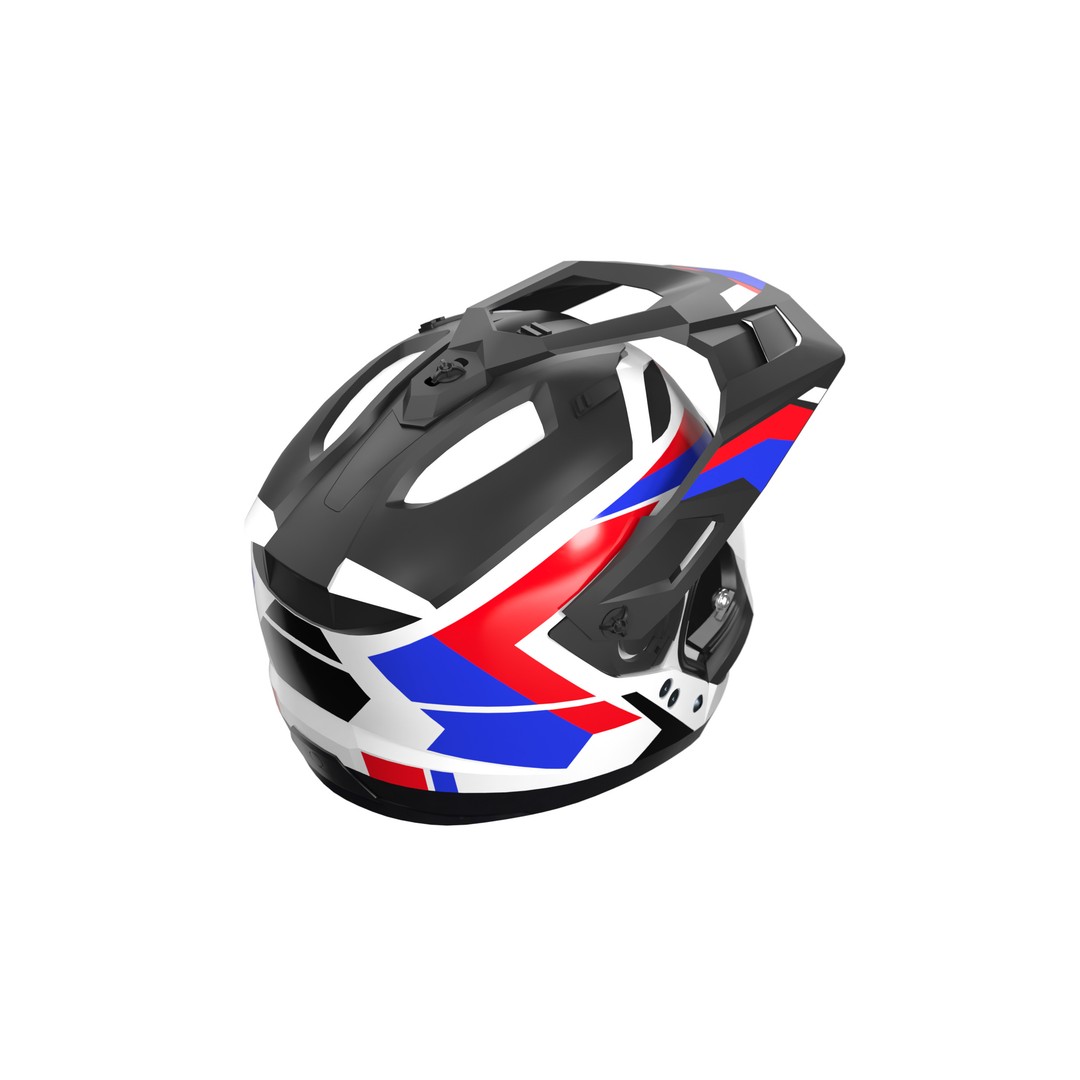 Modular Motorcycle Helmet 3D Model – Low Poly Game Asset, FBX - View 20