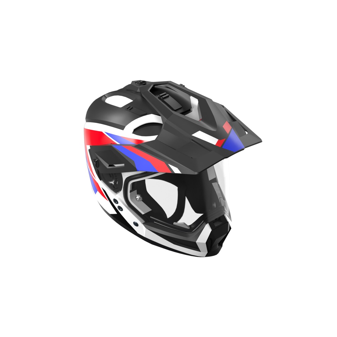 Modular Motorcycle Helmet 3D Model – Low Poly Game Asset, FBX - View 21