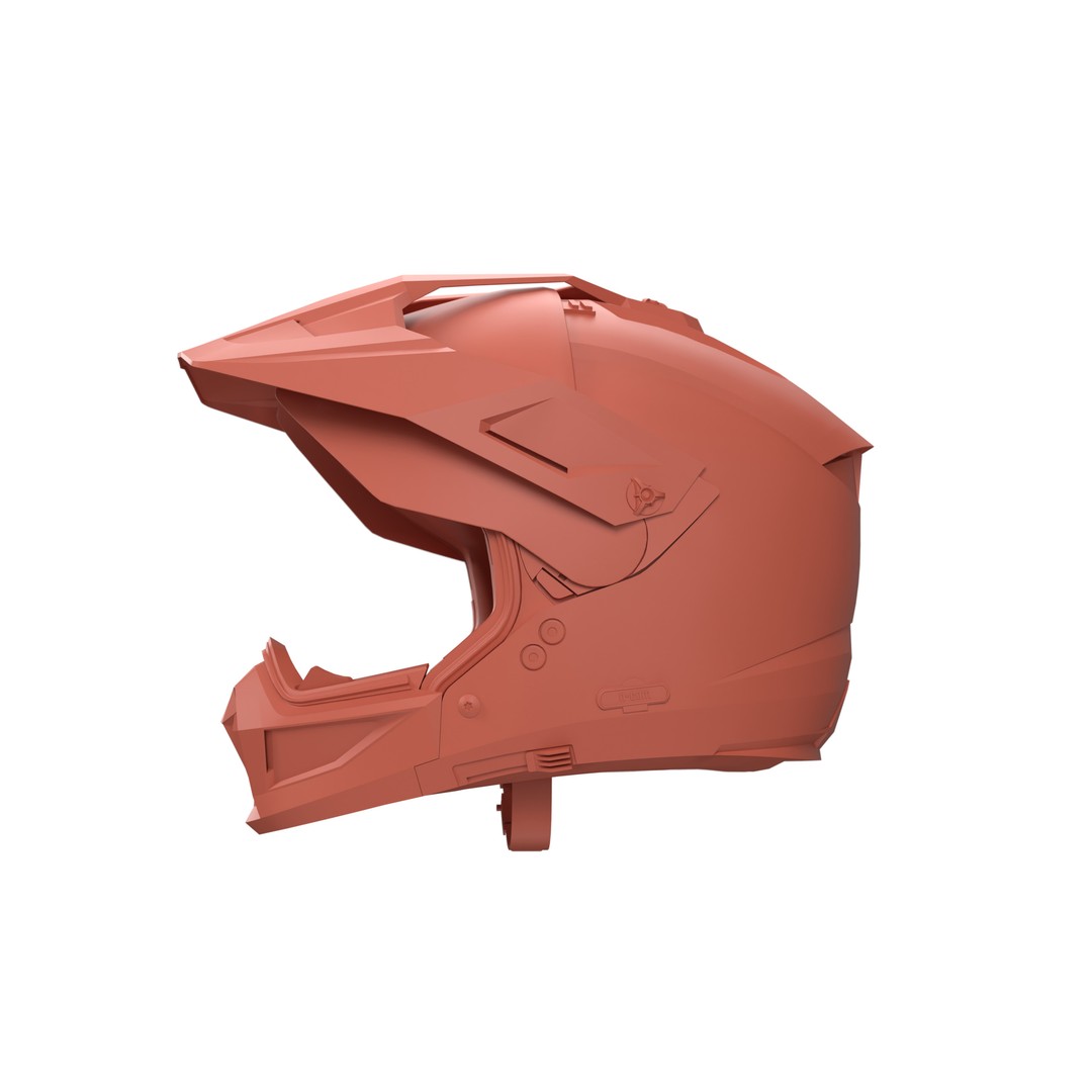 Modular Motorcycle Helmet 3D Model – Low Poly Game Asset, FBX - View 24