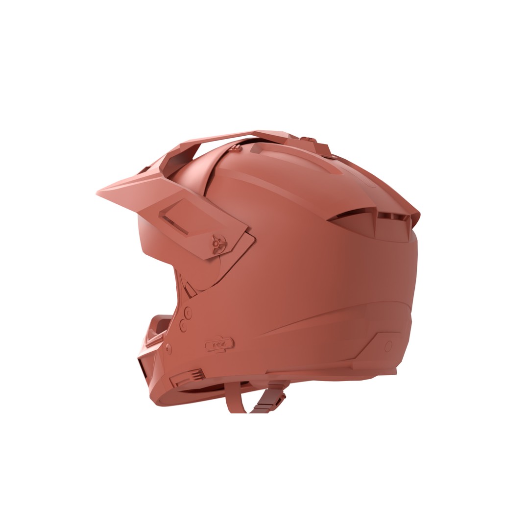 Modular Motorcycle Helmet 3D Model – Low Poly Game Asset, FBX - View 26