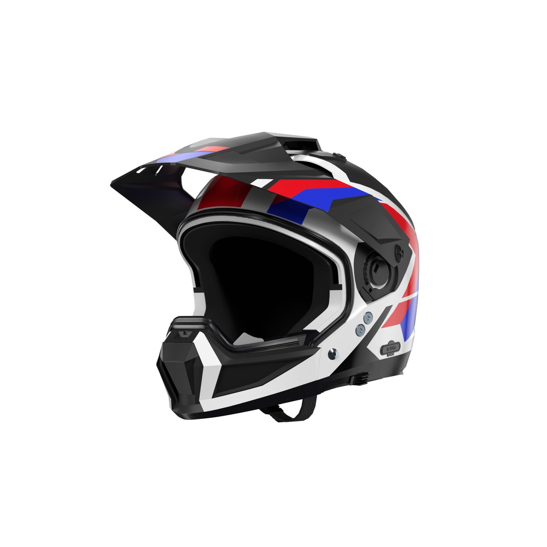 Modular Motorcycle Helmet 3D Model – Low Poly Game Asset, FBX - View 5