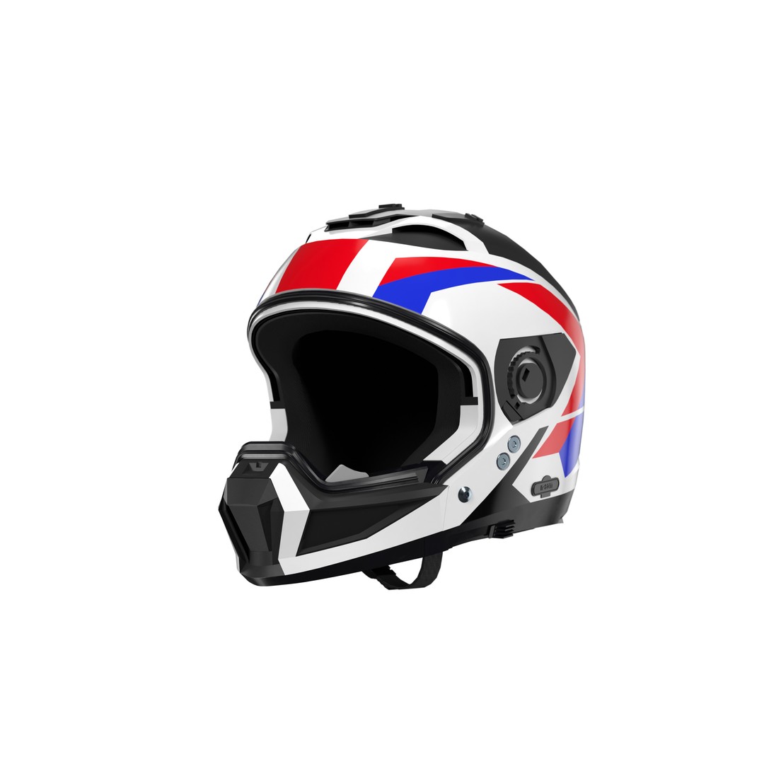 Modular Motorcycle Helmet 3D Model – Low Poly Game Asset, FBX - View 6