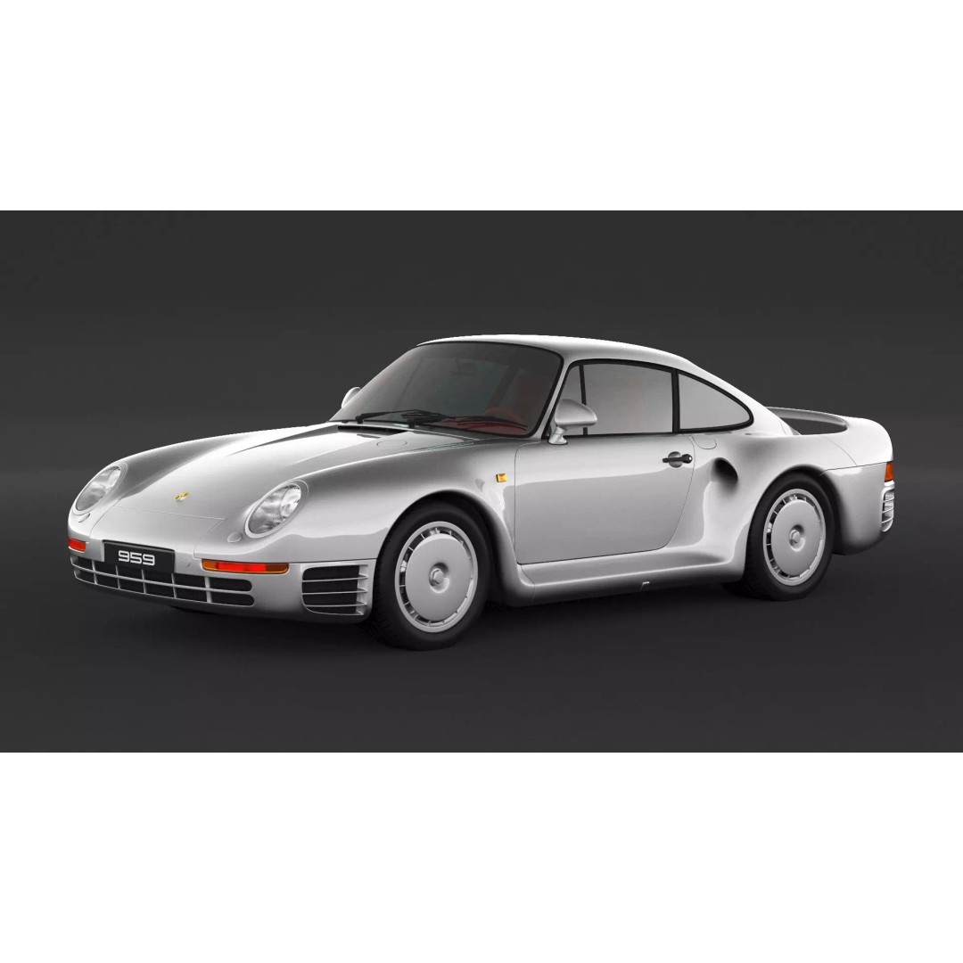 Porsche 959 3D Model – High Poly Sport Car Asset, FBX, OBJ - View 2