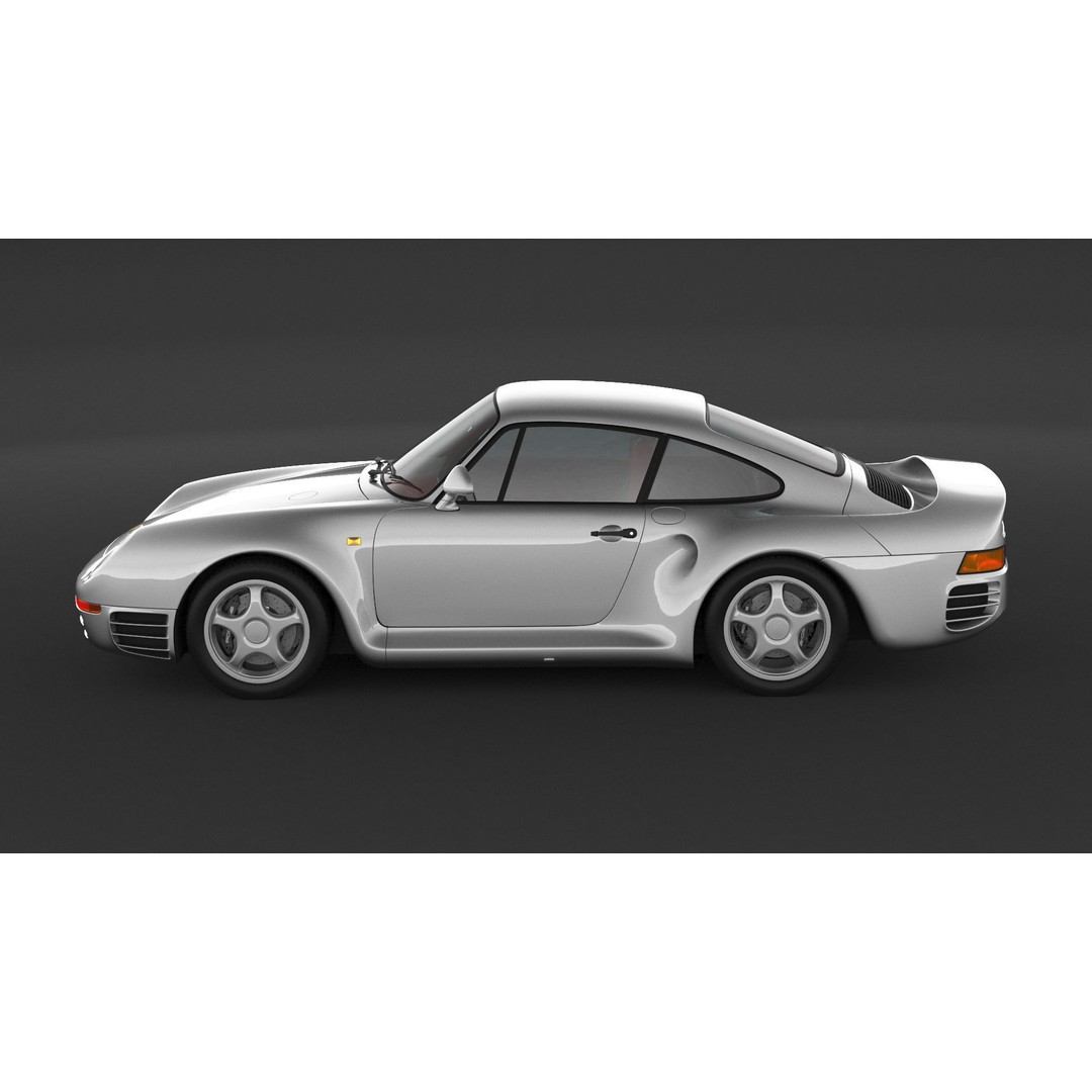 Porsche 959 3D Model – High Poly Sport Car Asset, FBX, OBJ - View 7