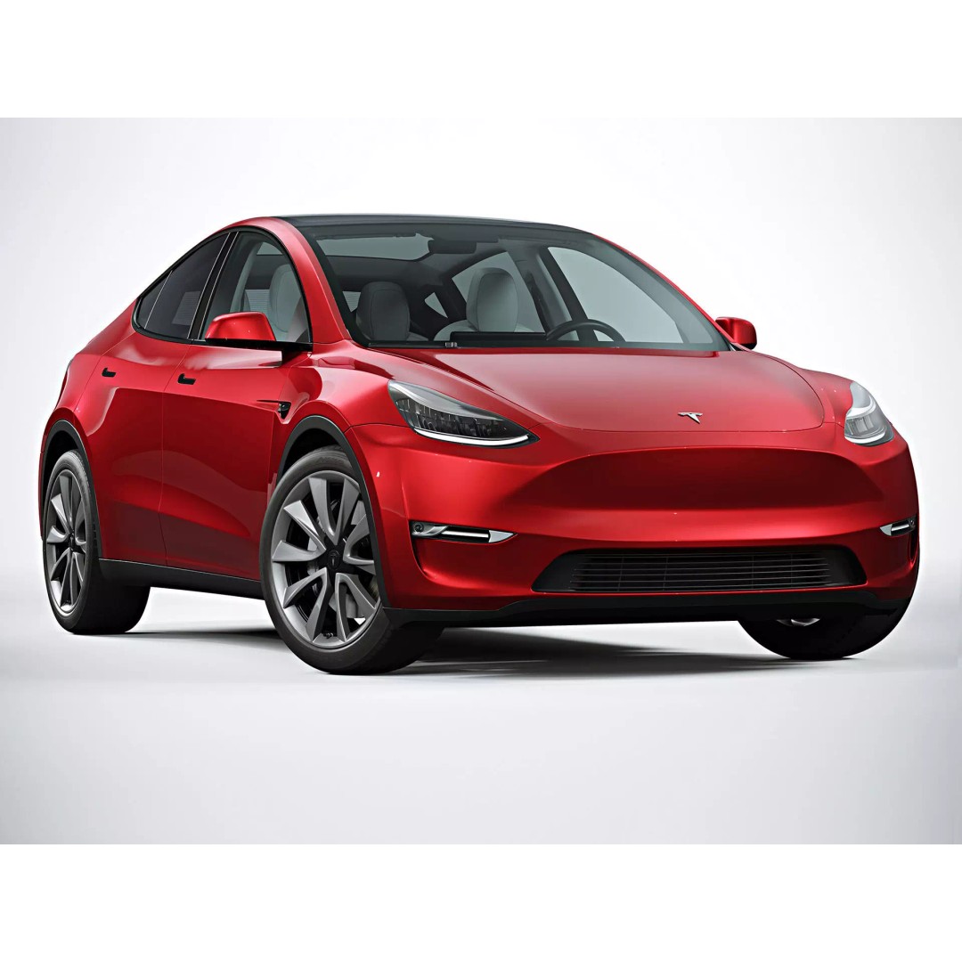 2021 Tesla Model Y 3D Model – High Poly Game Asset, FBX, OBJ, PBR - View 2