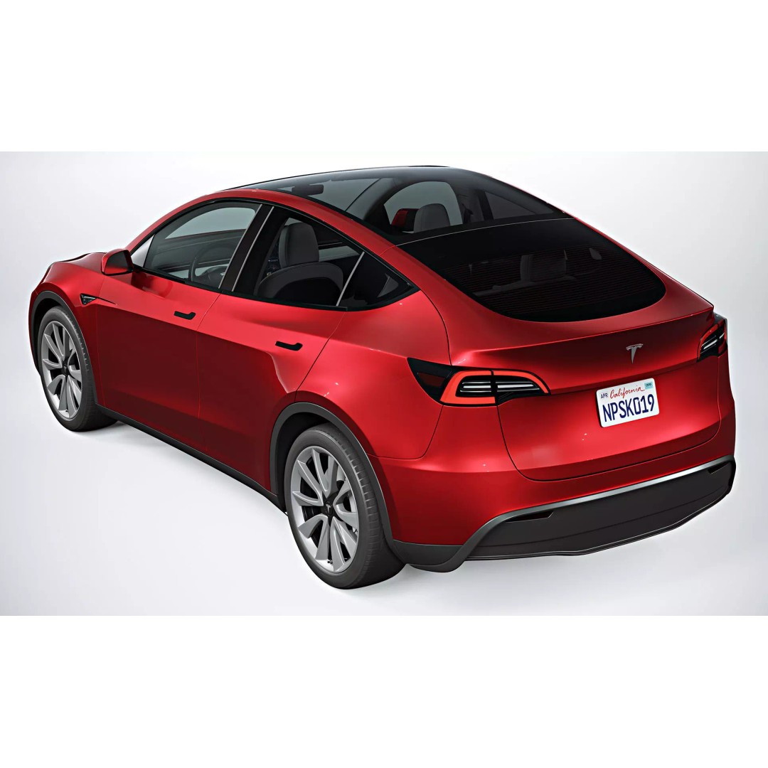 2021 Tesla Model Y 3D Model – High Poly Game Asset, FBX, OBJ, PBR - View 6